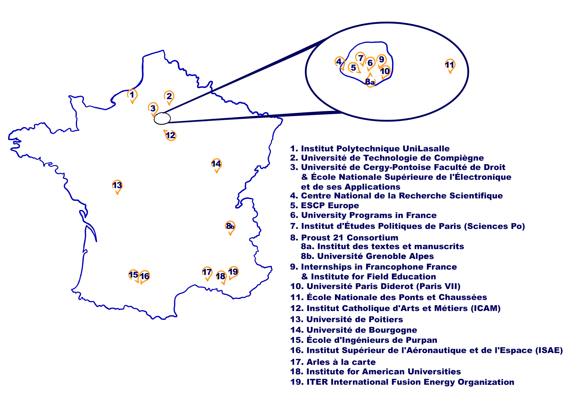List of Illinois Partnerships in France