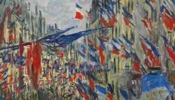 abstract painting of french street