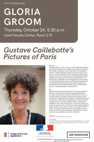 Gloria Groom's lecture on Gustave Caillebotte poster