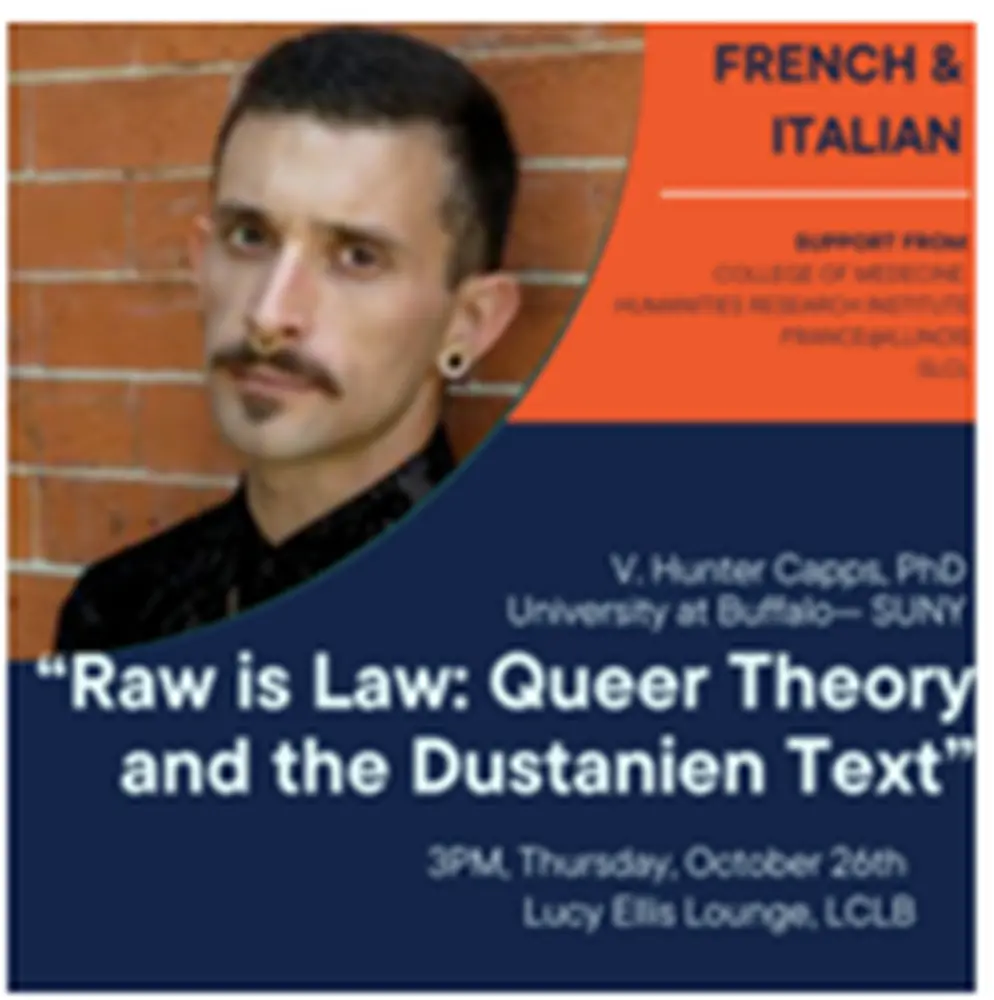 Vincent Hunter Capps lecture flyer Raw is Law